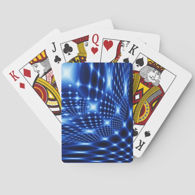Glowing net fractal poker cards (Back)