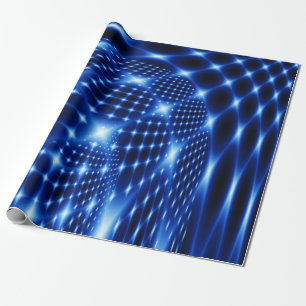 Glowing net fractal wrapping paper