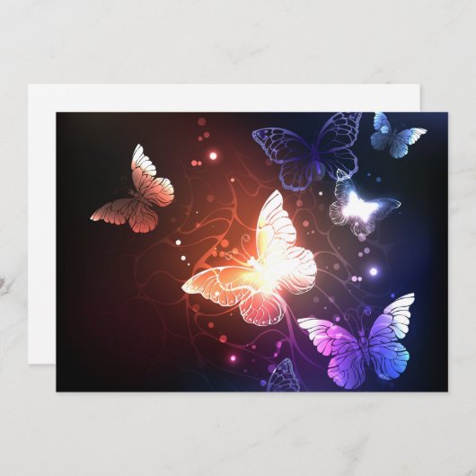 Glowing Night Butterflies (Front/Back)