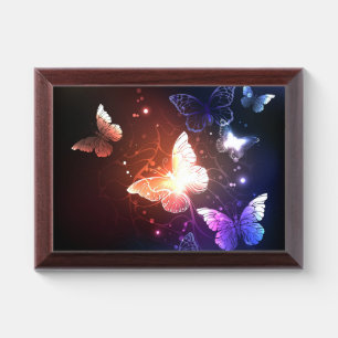 Glowing Night Butterflies Award Plaque