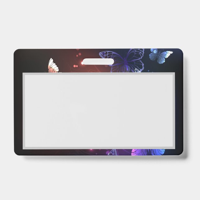 Glowing Night Butterflies Badge (Front)