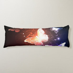 Glowing Night Butterflies Body Pillow