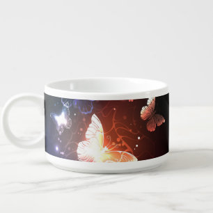 Glowing Night Butterflies Bowl