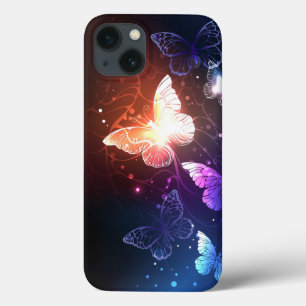 Glowing Night Butterflies iPhone 13 Case