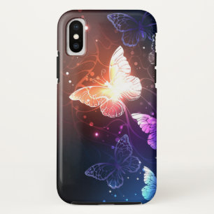 Glowing Night Butterflies iPhone X Case