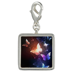 Glowing Night Butterflies Charm