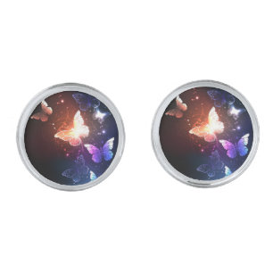 Glowing Night Butterflies Cufflinks