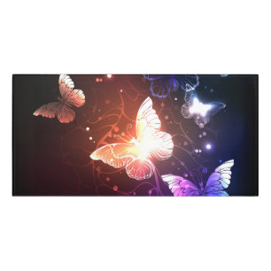 Glowing Night Butterflies Door Sign
