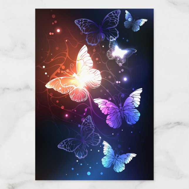 Glowing Night Butterflies Envelope Liner (Design)