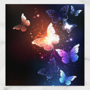 Glowing Night Butterflies Envelope Liner