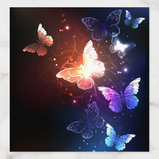 Glowing Night Butterflies Envelope Liner (Design)