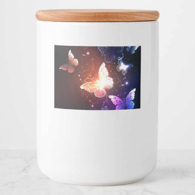 Glowing Night Butterflies Food Label (Front)