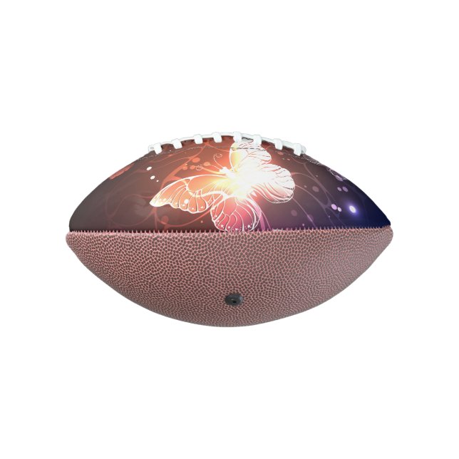 Glowing Night Butterflies Football (Rotated 270)