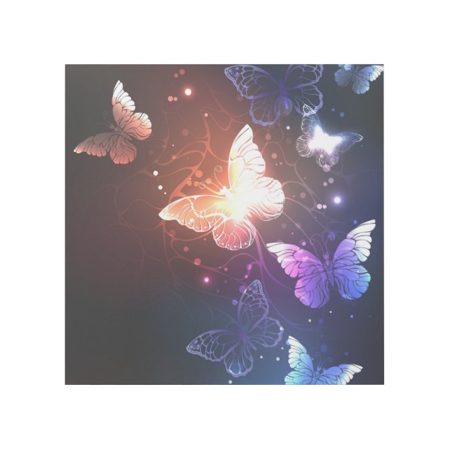 Glowing Night Butterflies Gallery Wrap (Front)