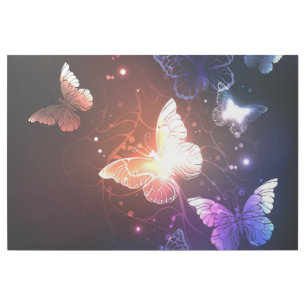 Glowing Night Butterflies Gallery Wrap