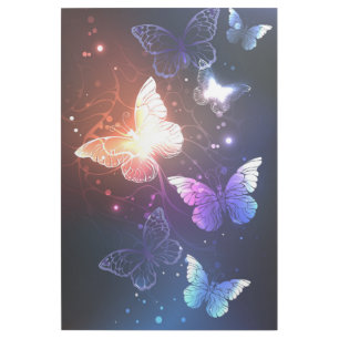 Glowing Night Butterflies Gallery Wrap