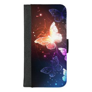 Glowing Night Butterflies iPhone 8/7 Plus Wallet Case