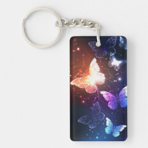 Glowing Night Butterflies Keychain