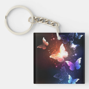 Glowing Night Butterflies Keychain