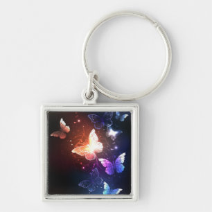 Glowing Night Butterflies Keychain