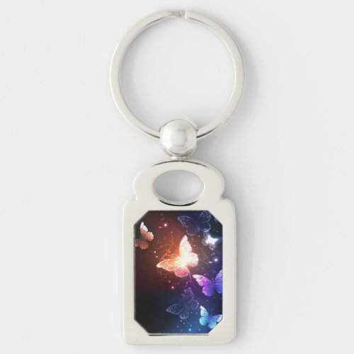 Glowing Night Butterflies Keychain