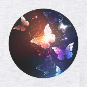 Glowing Night Butterflies Kids' Labels