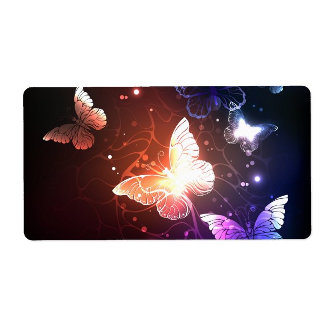 Glowing Night Butterflies Label (Front)