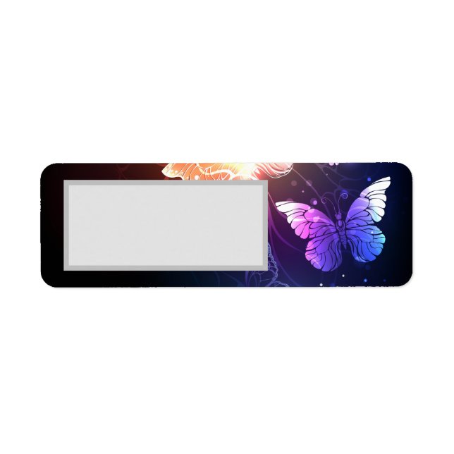 Glowing Night Butterflies Label (Front)