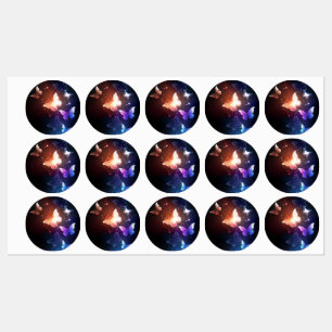 Glowing Night Butterflies Labels