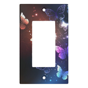 Glowing Night Butterflies Light Switch Cover