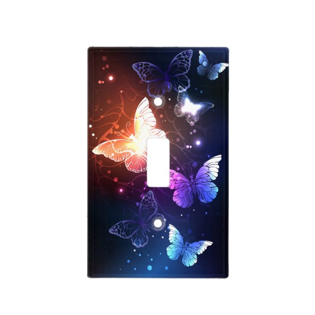Glowing Night Butterflies Light Switch Cover (Front)