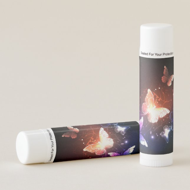 Glowing Night Butterflies Lip Balm (Front)