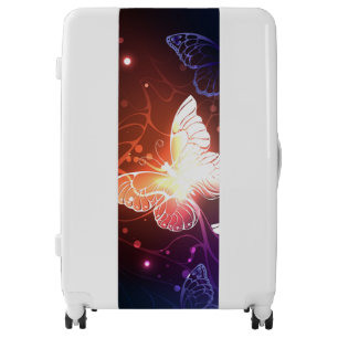Glowing Night Butterflies Luggage