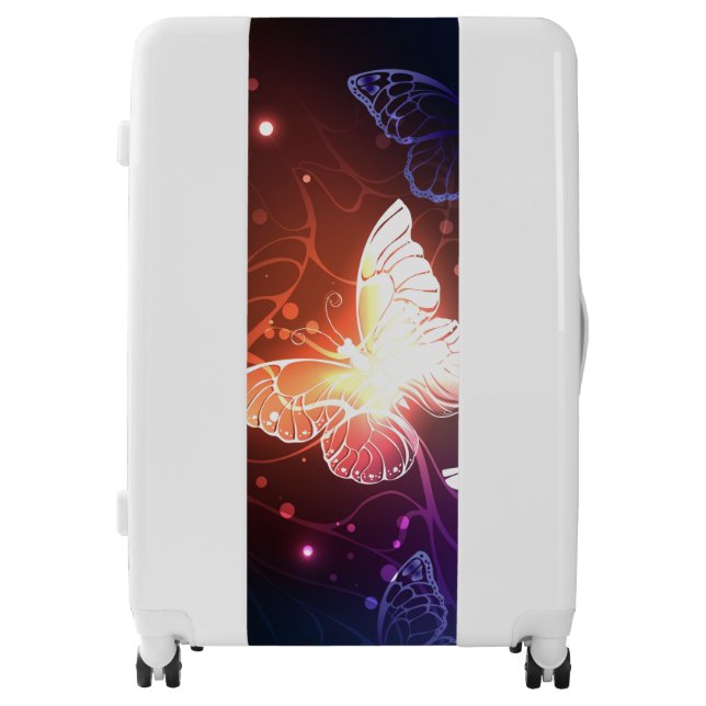 Glowing Night Butterflies Luggage (Front)