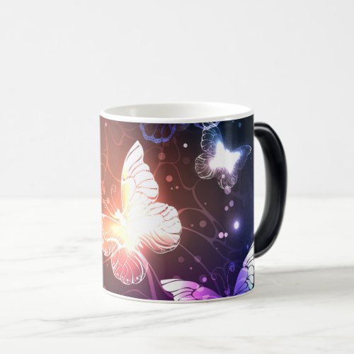 Glowing Night Butterflies Magic Mug