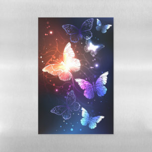 Glowing Night Butterflies Magnetic Dry Erase Sheet