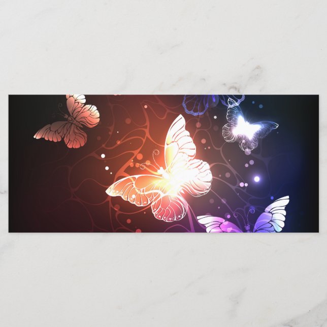 Glowing Night Butterflies Menu (Front)