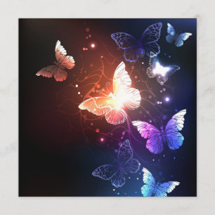 Glowing Night Butterflies Menu