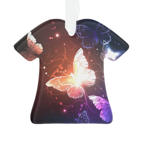 Glowing Night Butterflies Ornament