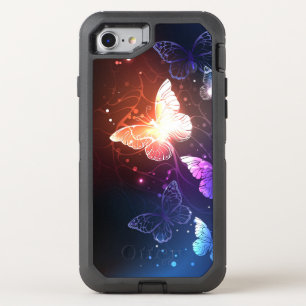 Glowing Night Butterflies OtterBox Defender iPhone SE/8/7 Case