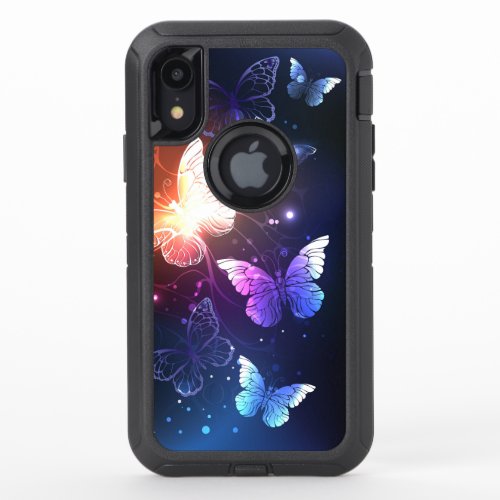 Glowing Night Butterflies OtterBox Defender iPhone XR Case