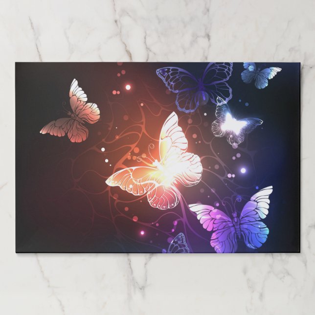 Glowing Night Butterflies Paper Pad (Front)