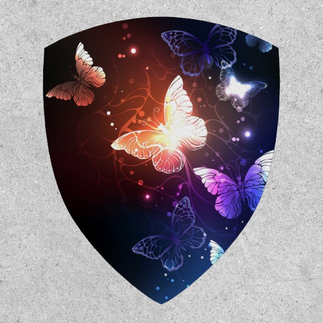 Glowing Night Butterflies Patch (Front)