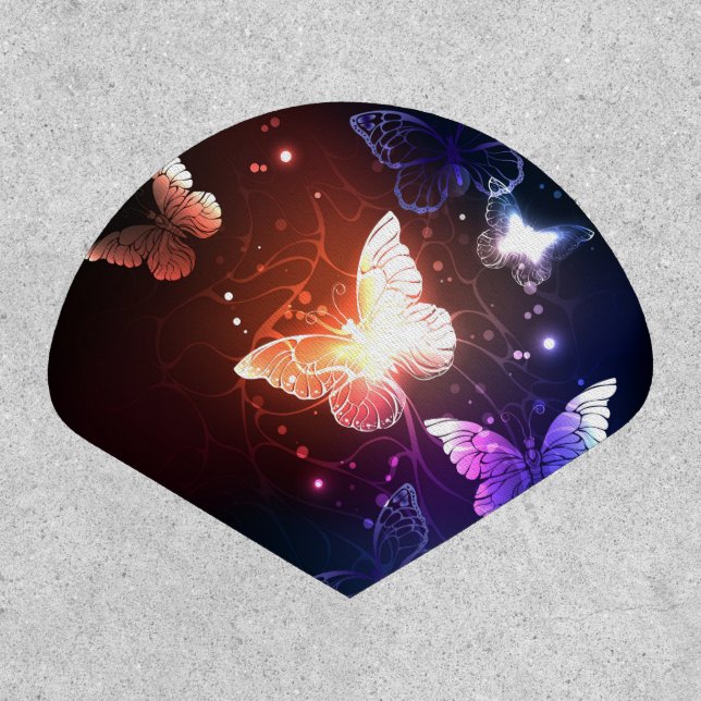 Glowing Night Butterflies Patch (Front)