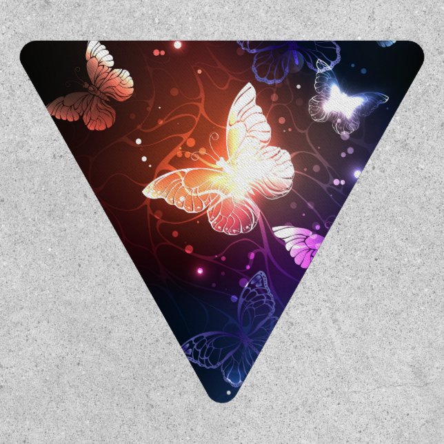 Glowing Night Butterflies Patch (Front)