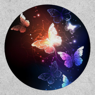 Glowing Night Butterflies Patch