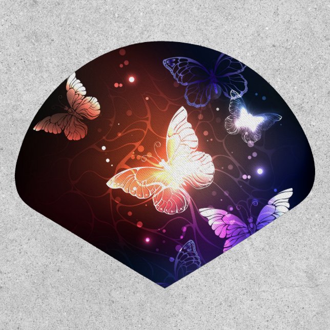 Glowing Night Butterflies Patch (Front)