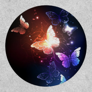 Glowing Night Butterflies Patch