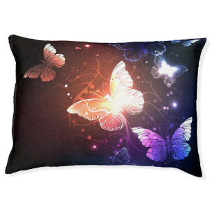 Glowing Night Butterflies Pet Bed