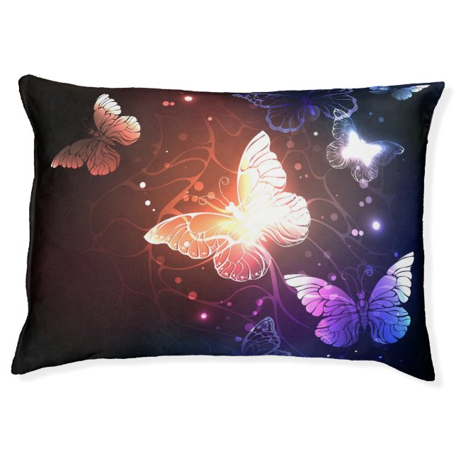 Glowing Night Butterflies Pet Bed (Front)